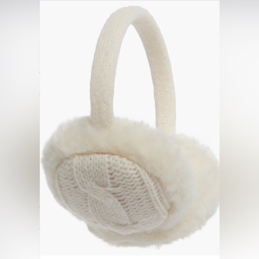 NEW…Vince Camuto Faux Fur Cable Knit Ear Muffs